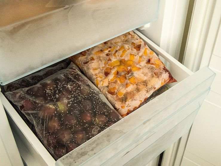 cibo nel freezer